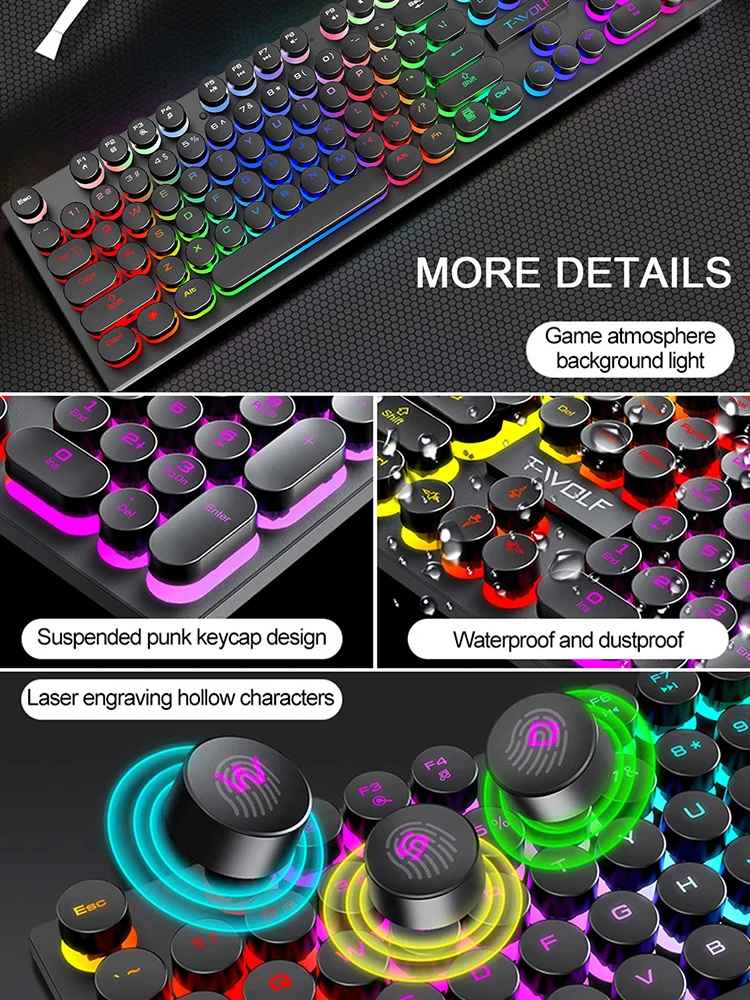 Shadow mechanical wired keyboard